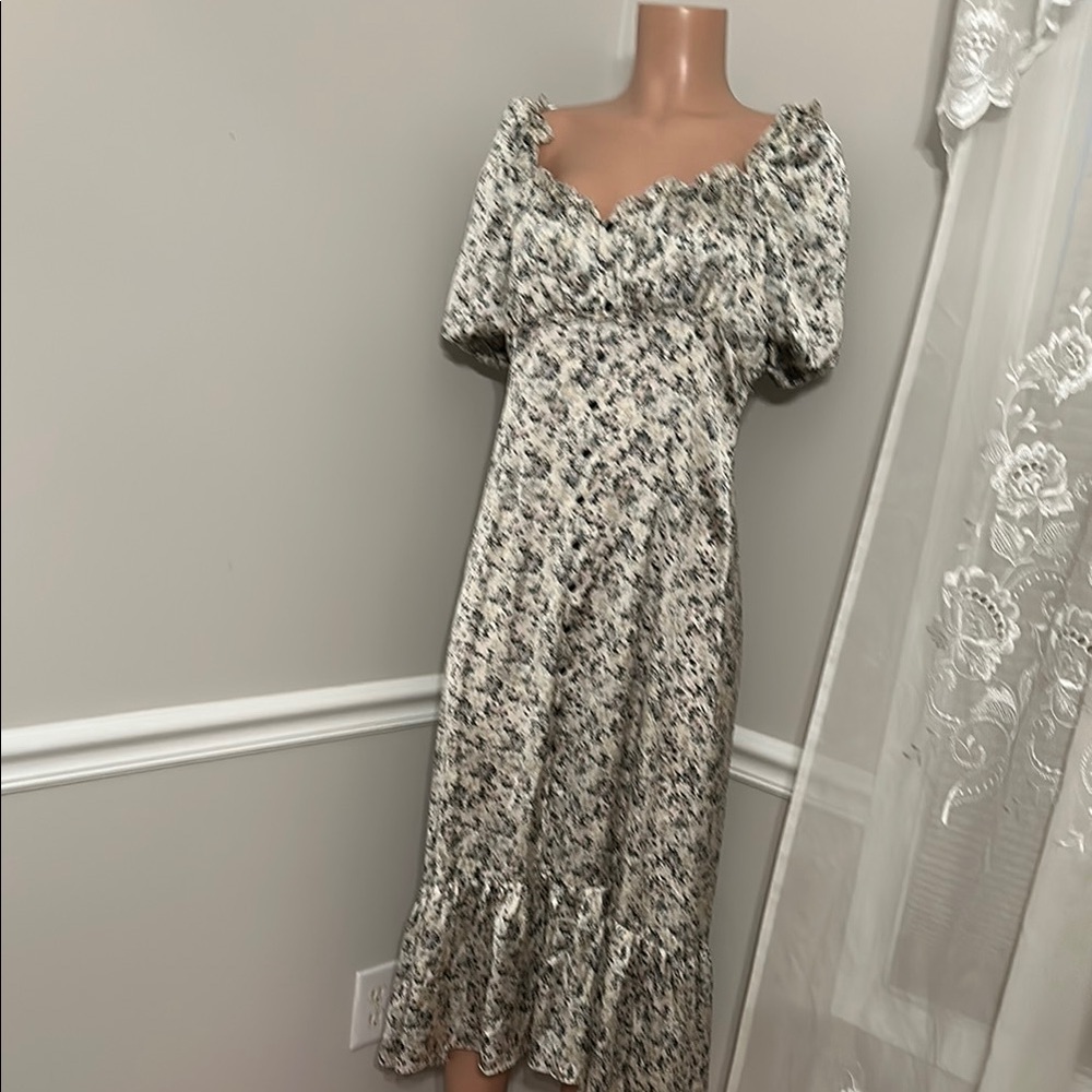 Zara Floral Print satin Women's Dress